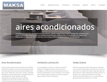 Tablet Screenshot of maksa.com.mx